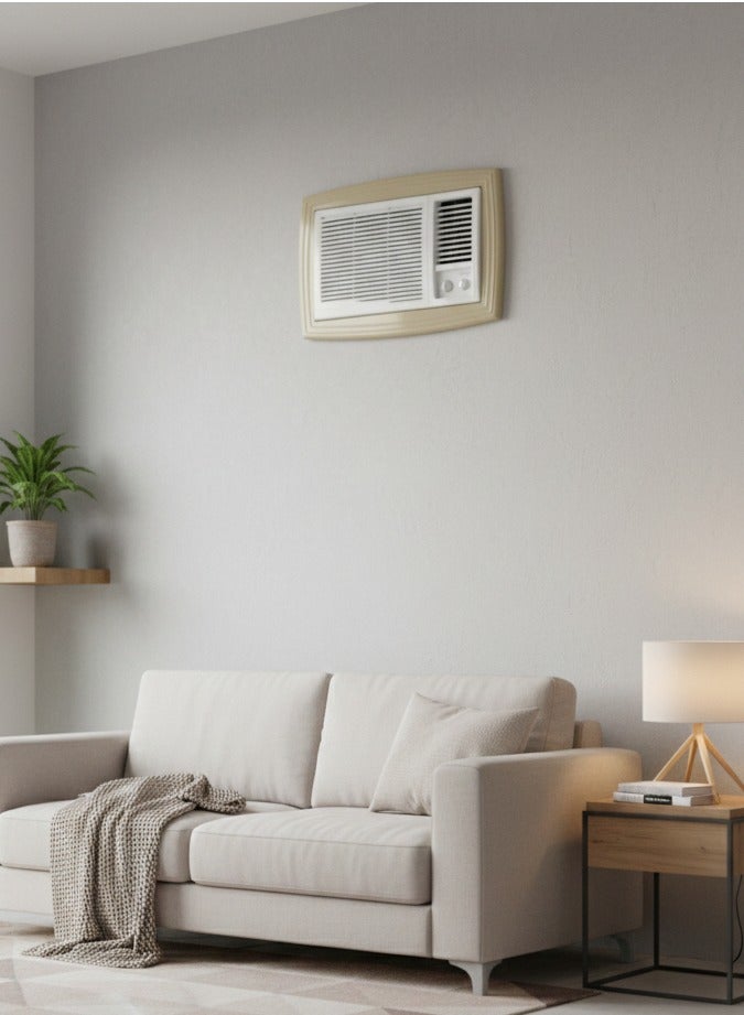 بهنس برواز مكيف شباك بلاستيك اوف وايت جاهز عالي الجودة براويز مكيفات شباك لاحاجة الى مسامير التثبيت اطار و ديكور المكيف الشباك مانعة للغبار والحشرات يحافظ على هواء التكييف كاملا بالغرفة سهولة الفك التركيب التنظيف - Image 5